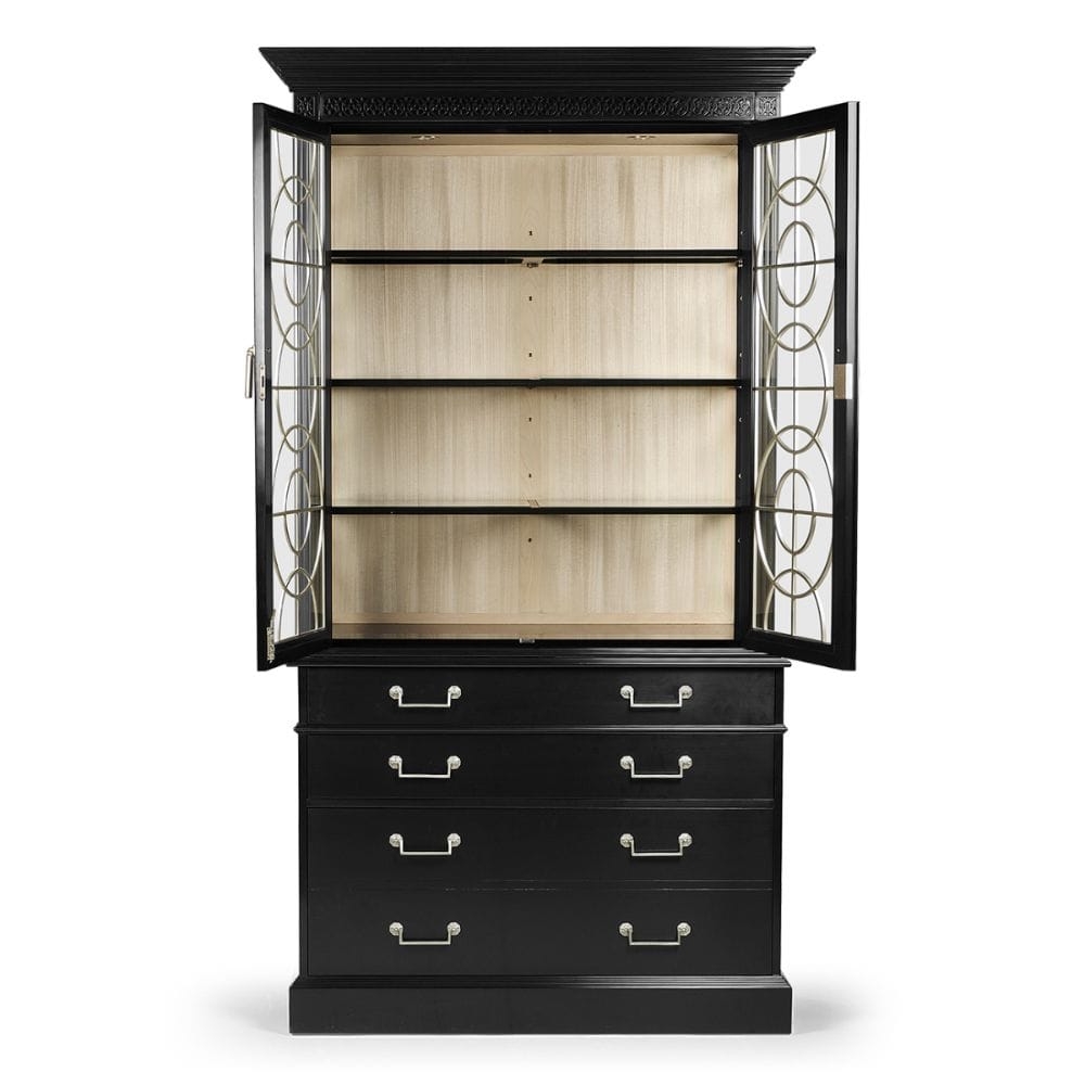 Jonathan Charles Storage Sprite Painted Black Display Cabinet House of Isabella UK