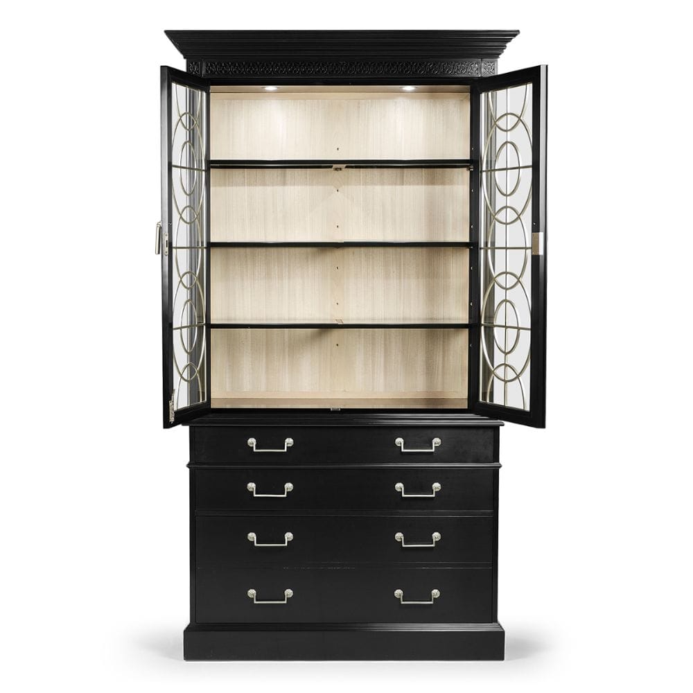 Jonathan Charles Storage Sprite Painted Black Display Cabinet House of Isabella UK