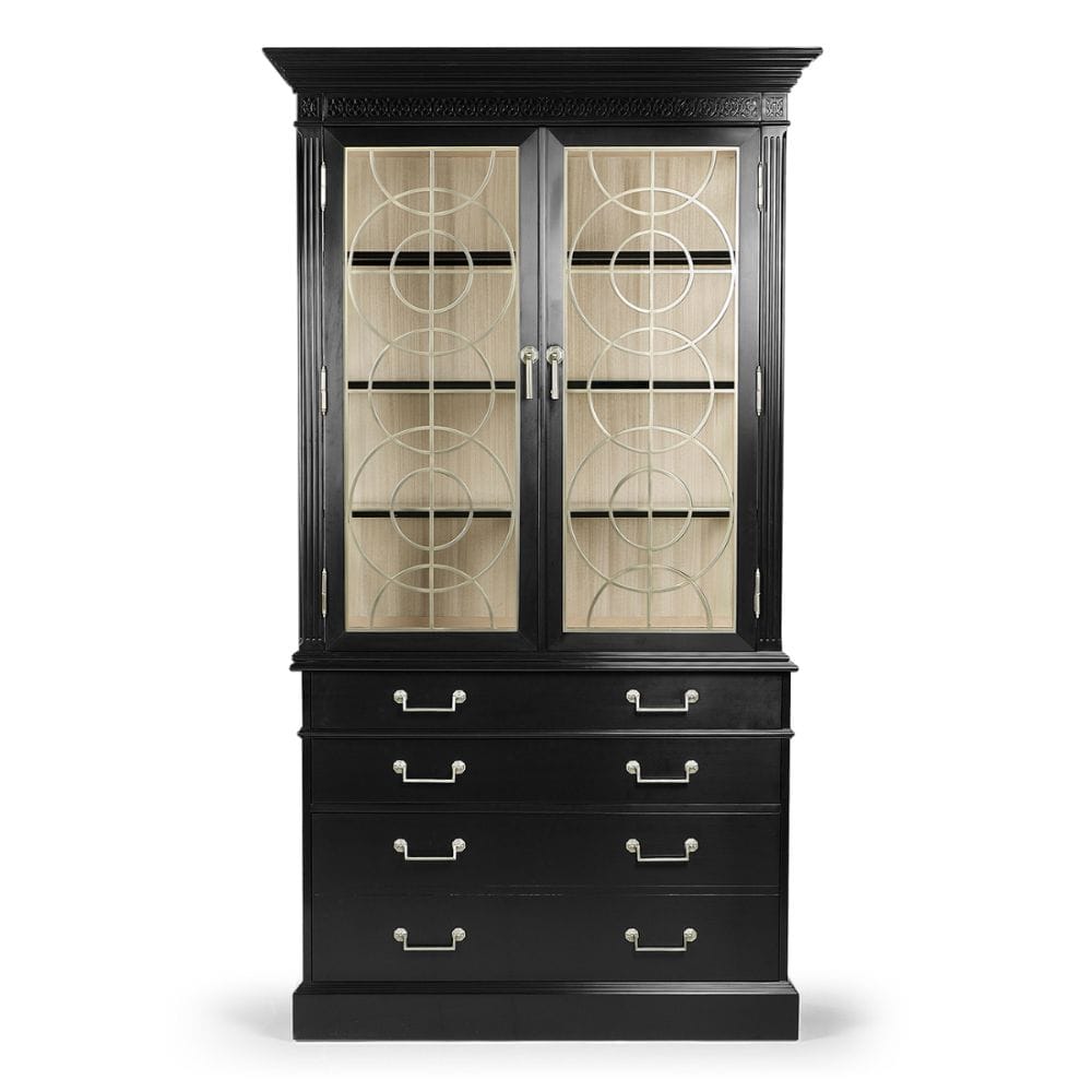 Jonathan Charles Storage Sprite Painted Black Display Cabinet House of Isabella UK