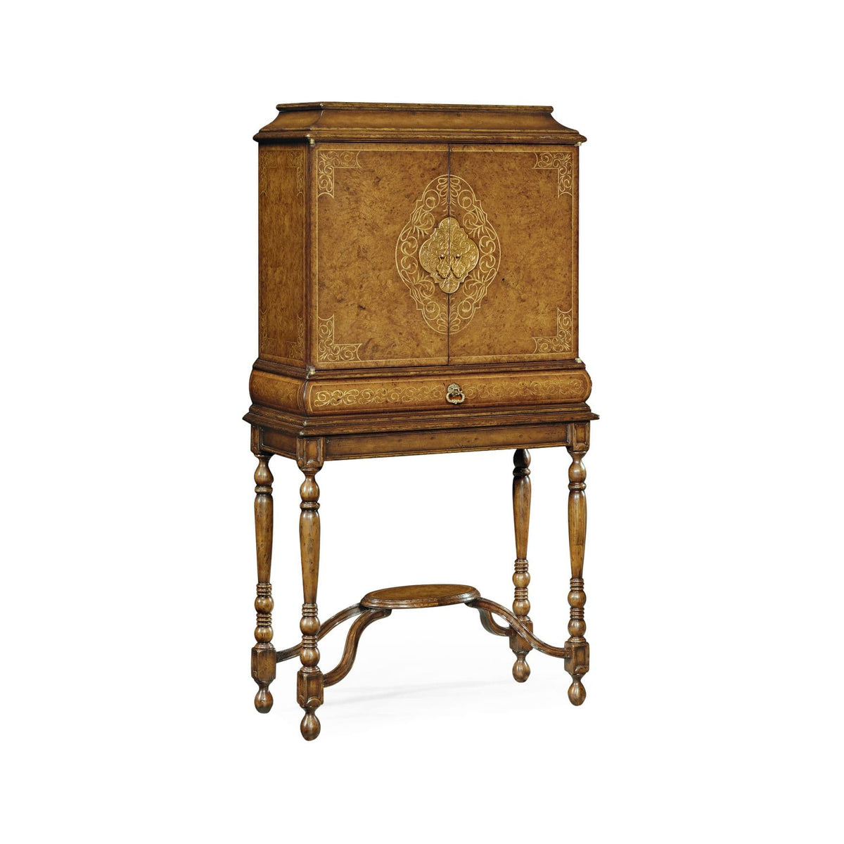 Jonathan Charles Storage Walnut & Seaweed Collectors Cabinet House of Isabella UK
