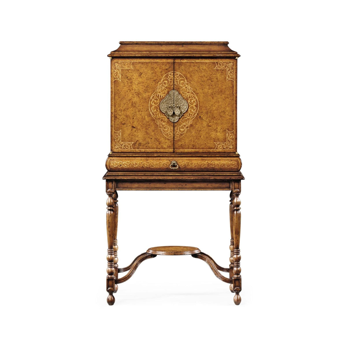 Jonathan Charles Storage Walnut & Seaweed Collectors Cabinet House of Isabella UK