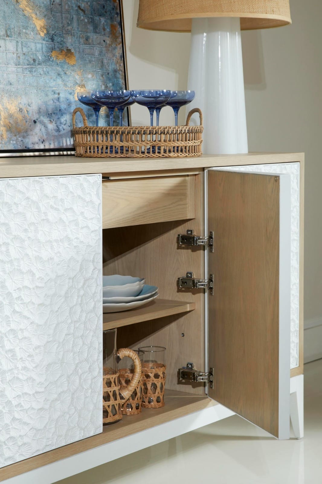 Jonathan Charles Storage Water Pelagic Sculpted Credenza House of Isabella UK