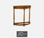 Demilune Console Table Rustic in Country Walnut