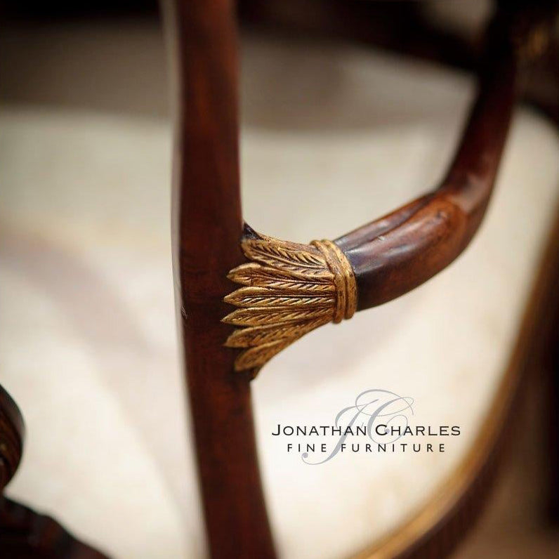 Buckingham Gilded Lyre Back Arm Chair in Antwerp