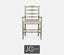 Dining Chair with Arms Rustic Ladder Back in Mazo - Rustic Grey
