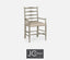 Dining Chair with Arms Rustic Ladder Back in Mazo - Rustic Grey