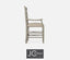 Dining Chair with Arms Rustic Ladder Back in Mazo - Rustic Grey