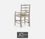 Dining Chair with Arms Rustic Ladder Back in Mazo - Rustic Grey