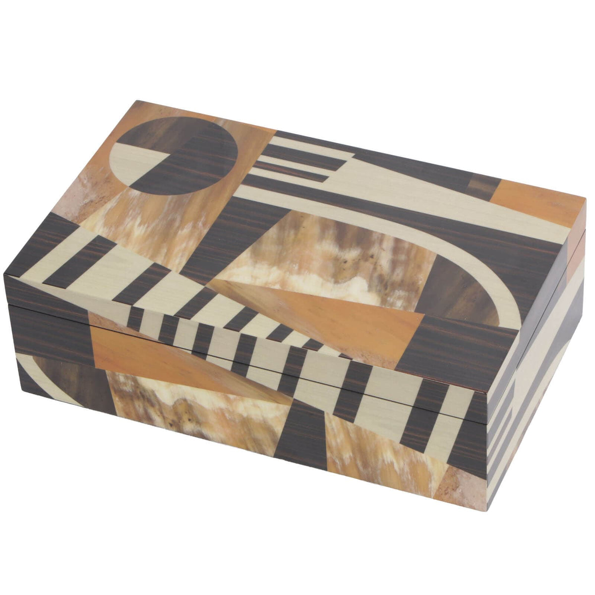 Keiichi Accessories Abstract Geometric Marquetry Box House of Isabella UK