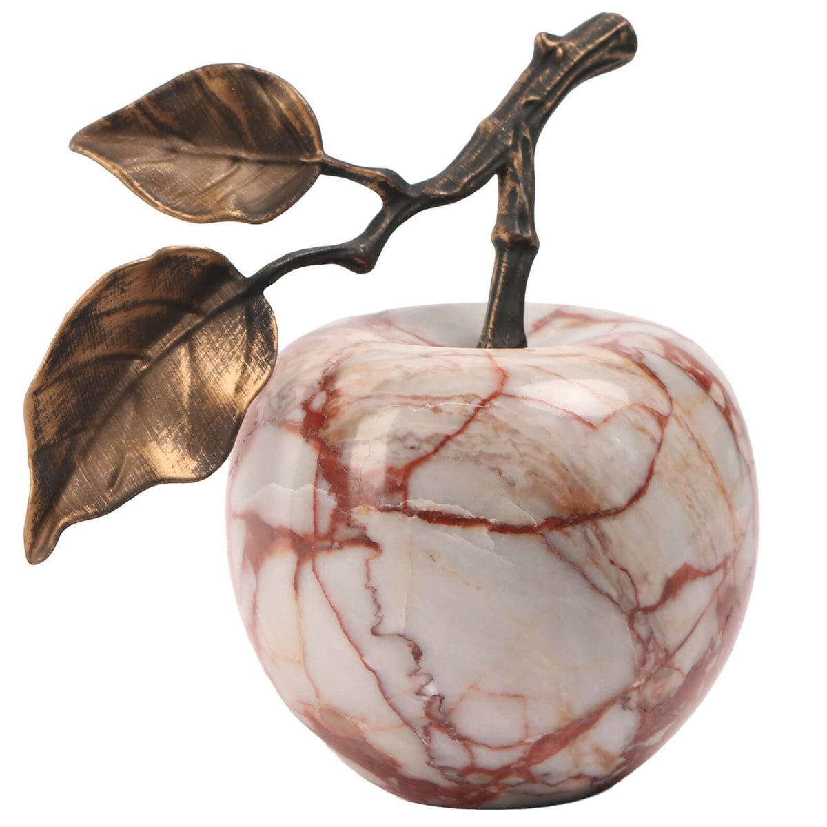 Keiichi Accessories Apple Ornament in Bulgari Red Marble House of Isabella UK