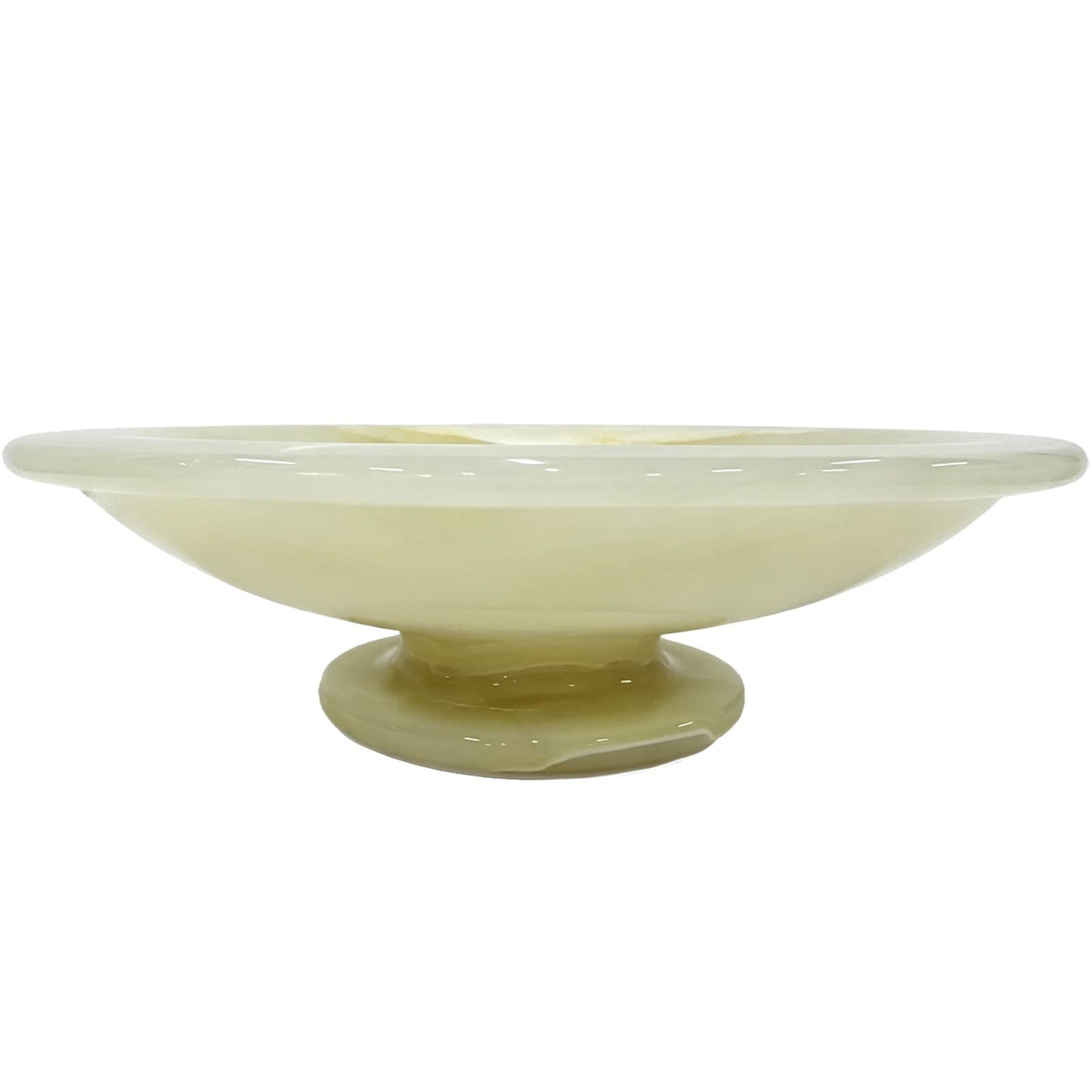 Keiichi Accessories Bjorn Pedestal Bowl in White Jade Marble House of Isabella UK