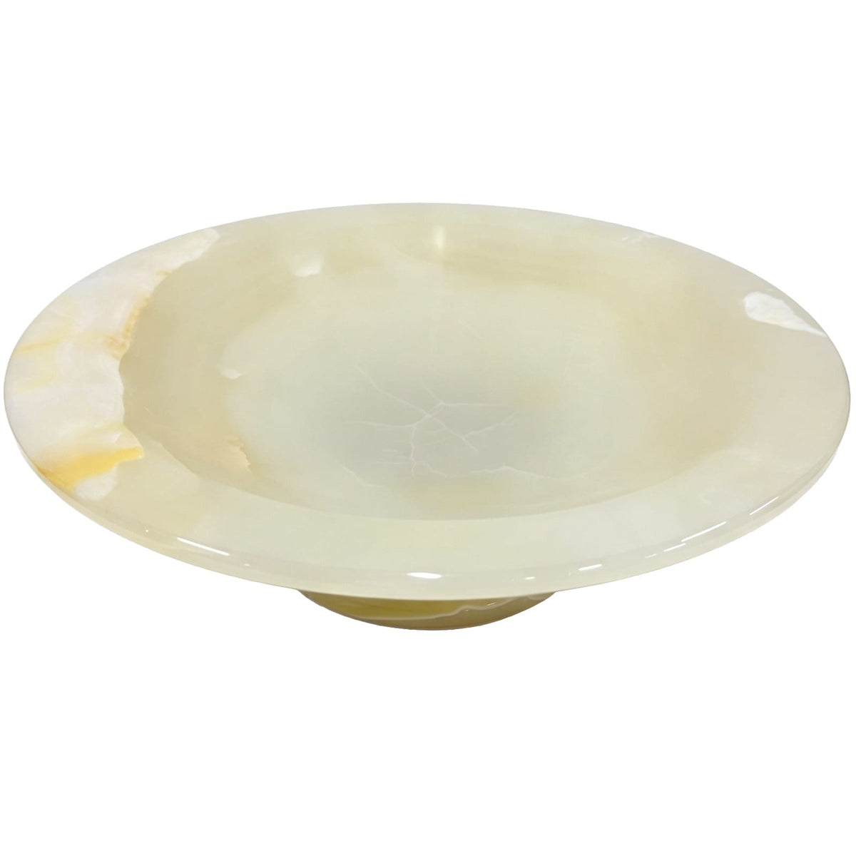 Keiichi Accessories Bjorn Pedestal Bowl in White Jade Marble House of Isabella UK