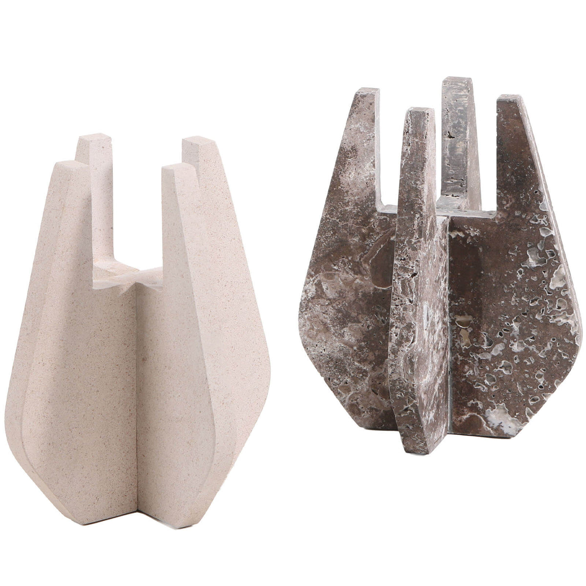Keiichi Accessories Candle Holder in Dark Grey Marble House of Isabella UK