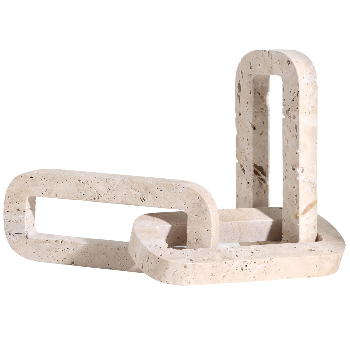 Keiichi Accessories Connections Loop Sculpture in Beige Marble House of Isabella UK