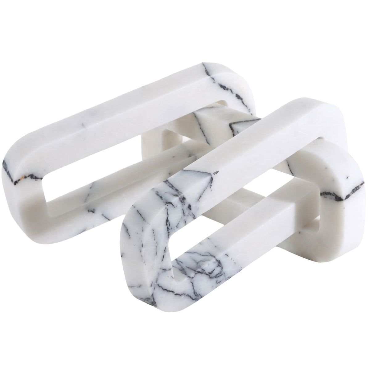 Keiichi Accessories Connections Loop Sculpture in White Marble House of Isabella UK