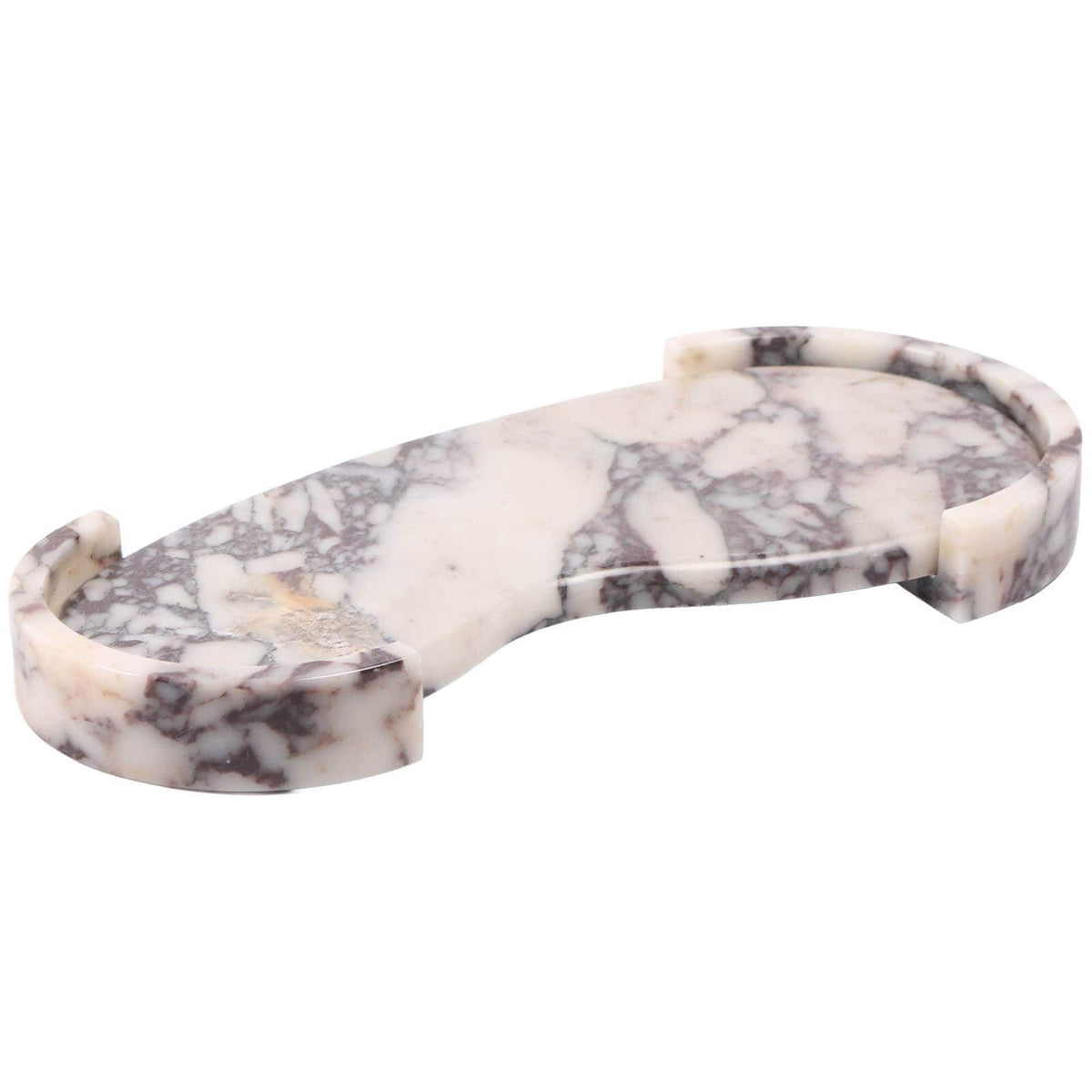 Keiichi Accessories Curved Tray in Bulgari Purple Marble House of Isabella UK