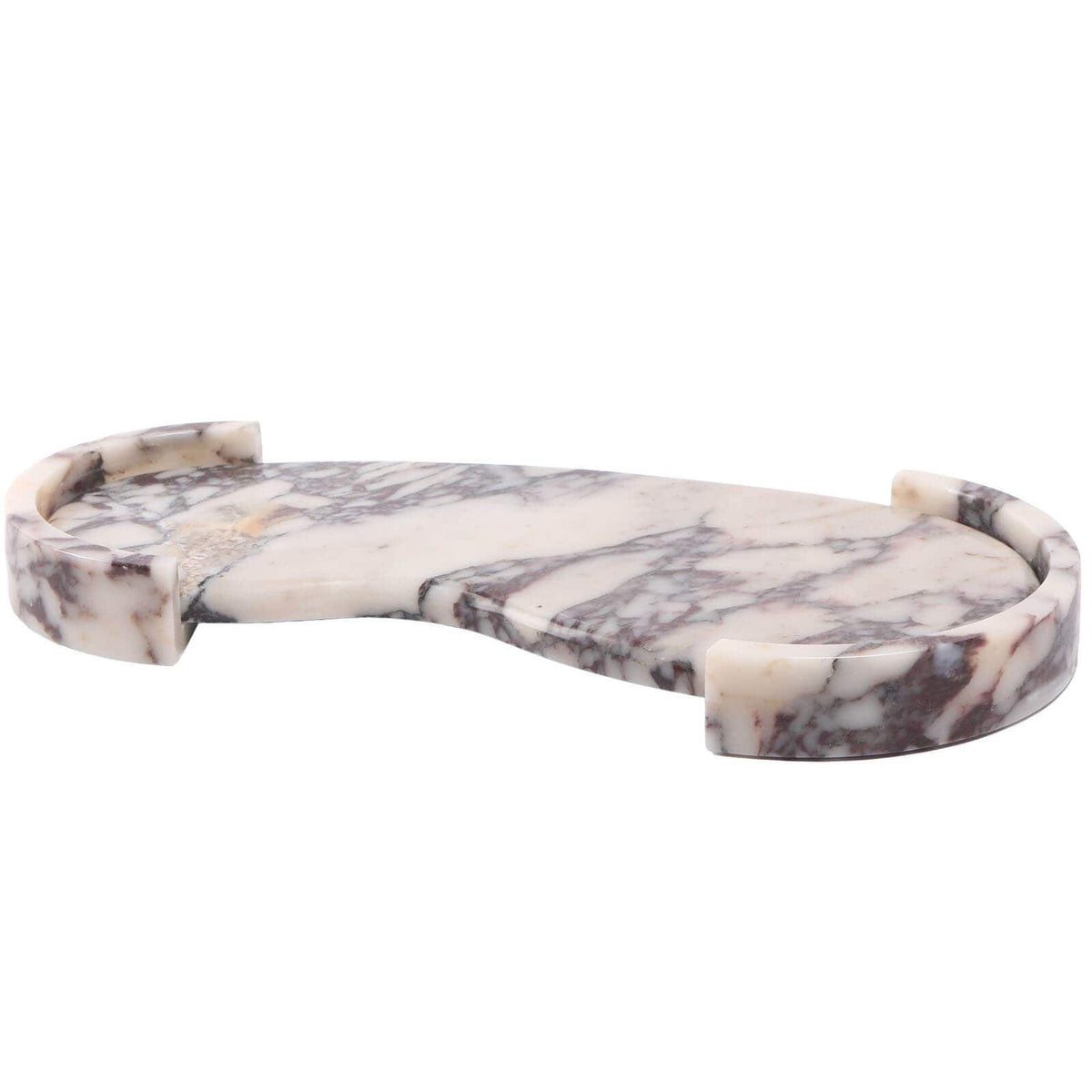 Keiichi Accessories Curved Tray in Bulgari Purple Marble House of Isabella UK