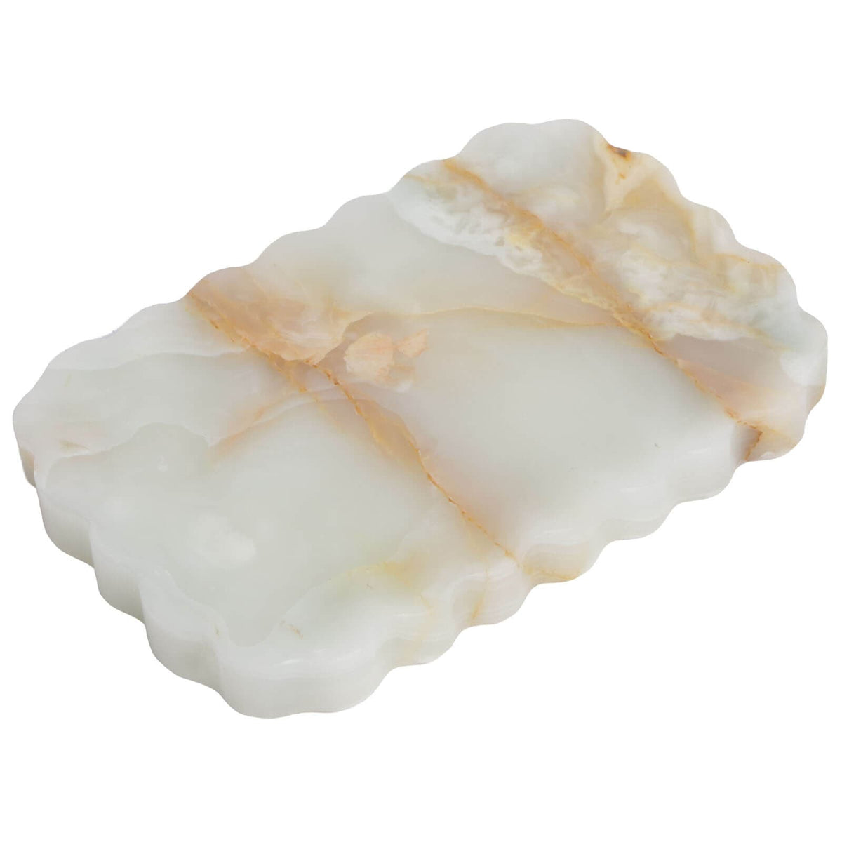 Keiichi Accessories Freeform Tray in Snow Plum Marble House of Isabella UK