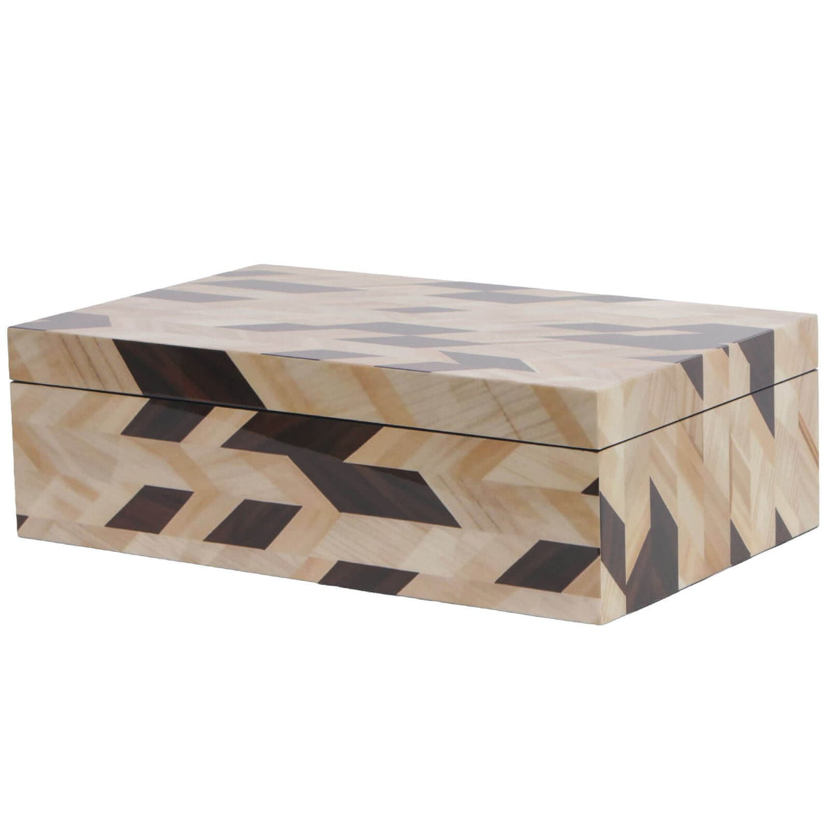 Keiichi Accessories Geometric Marquetry Box House of Isabella UK