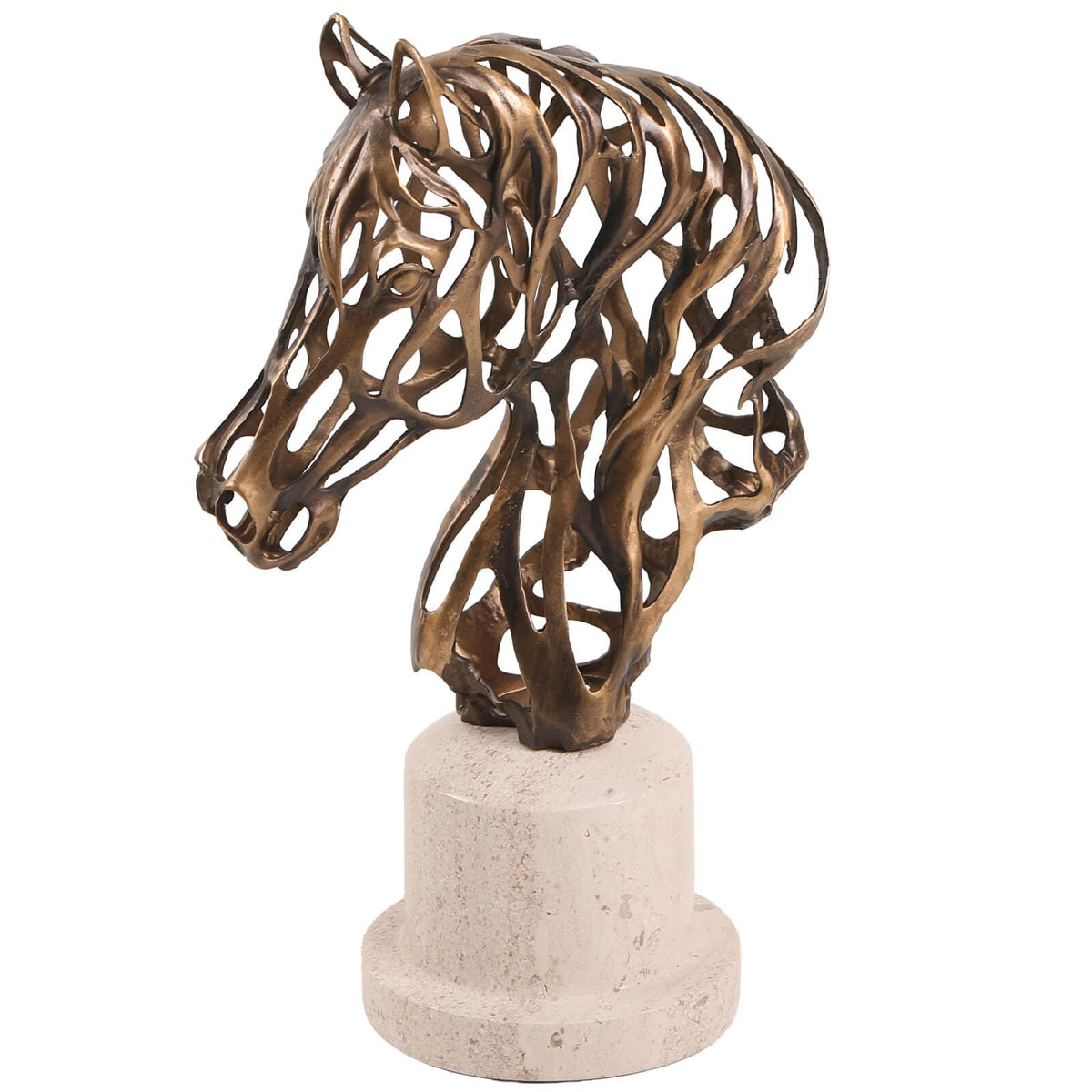 Keiichi Accessories Horse Head Sculpture in Gold House of Isabella UK