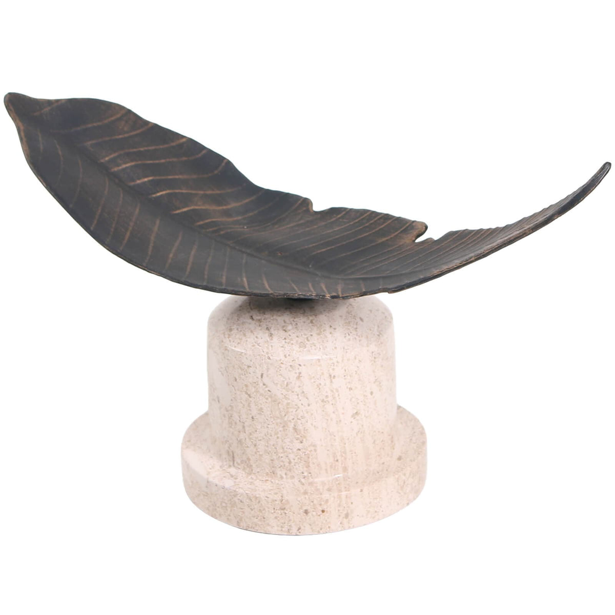 Keiichi Accessories Leaf Ornament on Marble Base House of Isabella UK