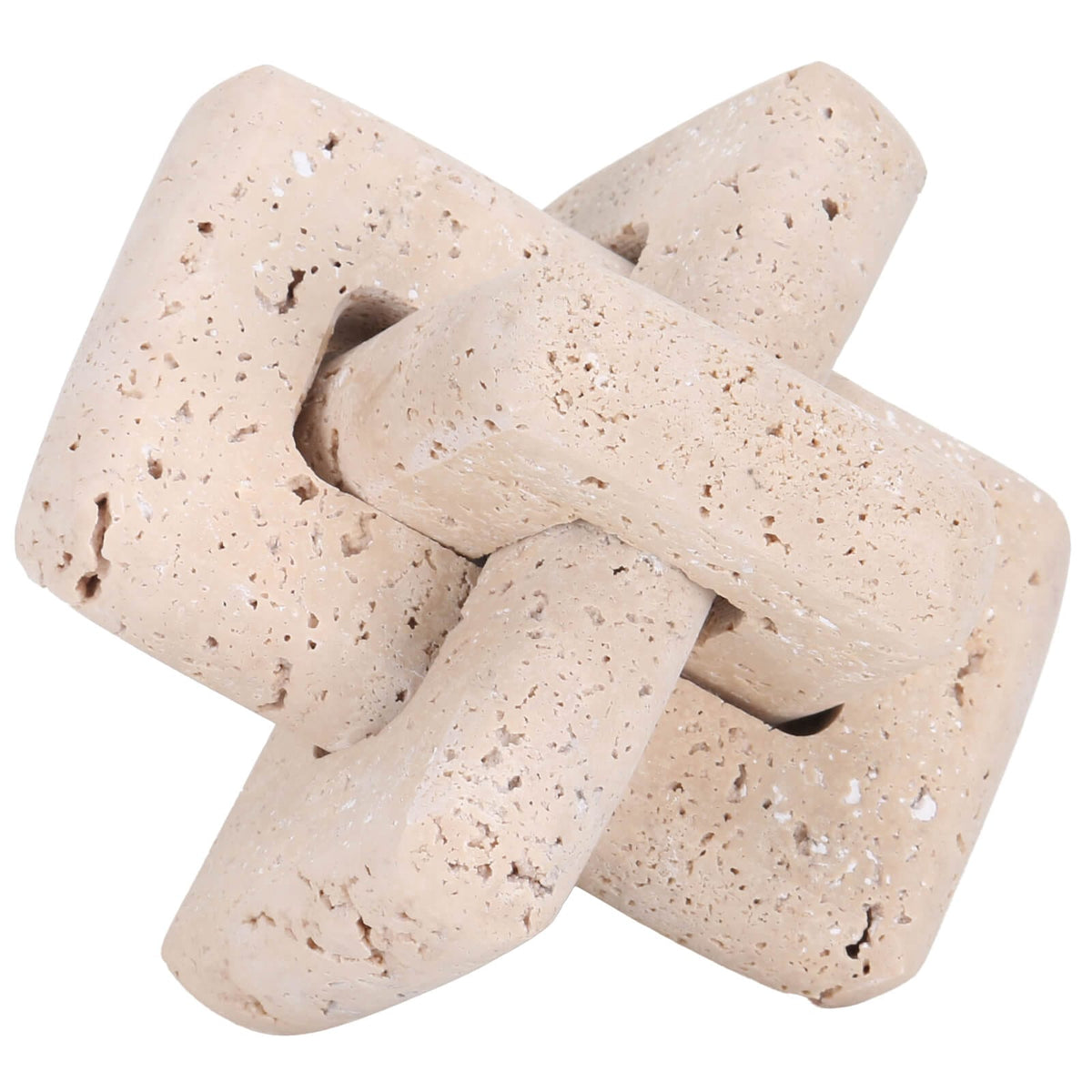 Keiichi Accessories Loop Sculpture in Beige Stone - Small House of Isabella UK