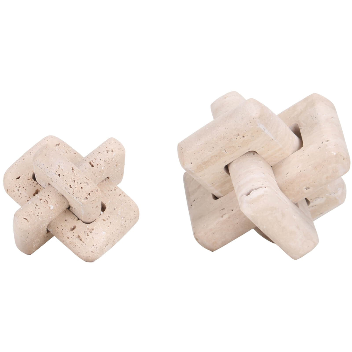 Keiichi Accessories Loop Sculpture in Beige Stone - Small House of Isabella UK