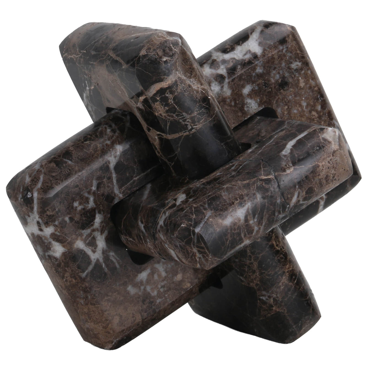 Keiichi Accessories Loop Sculpture in Coffee Marble - Large House of Isabella UK