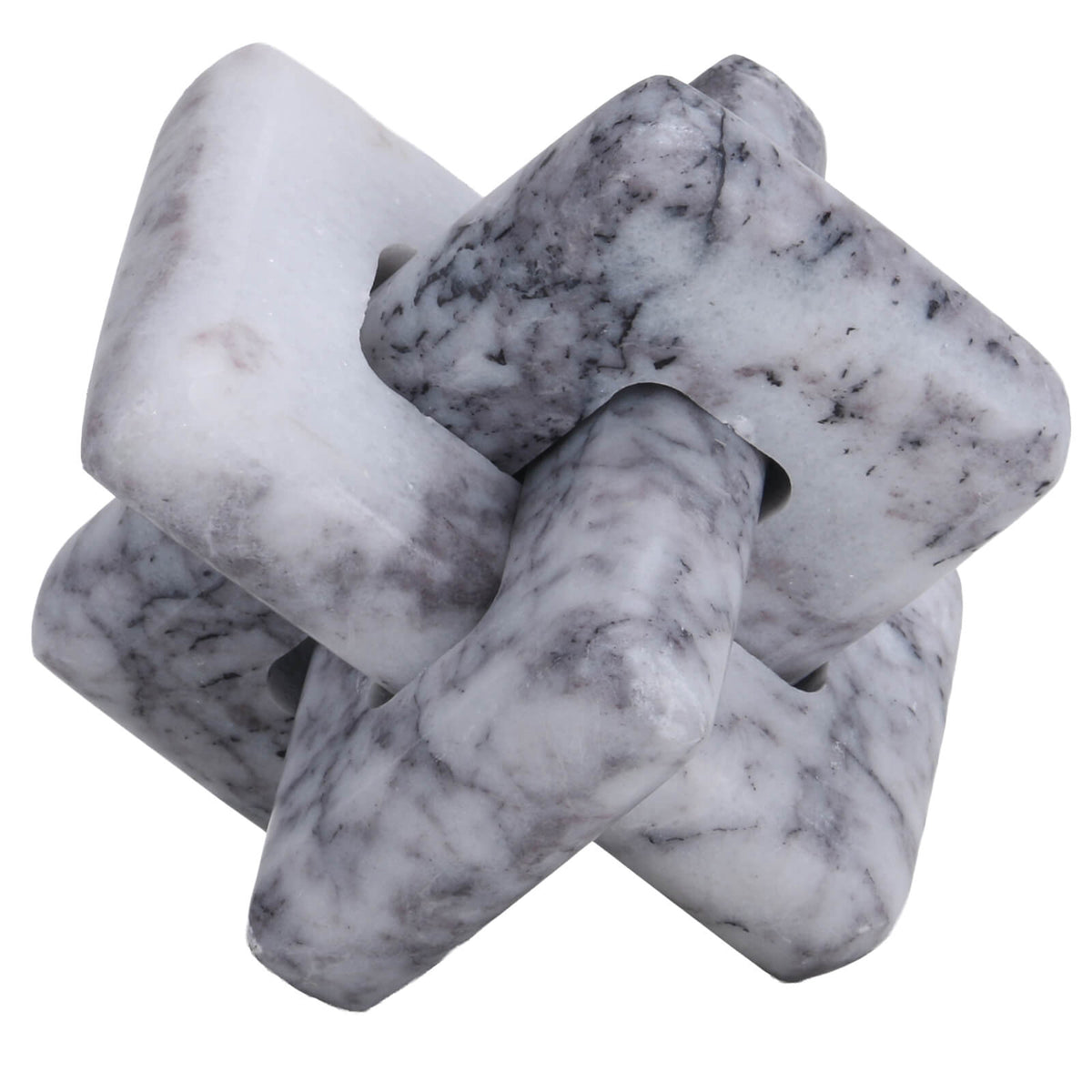 Keiichi Accessories Loop Sculpture in Grey Marble - Small House of Isabella UK