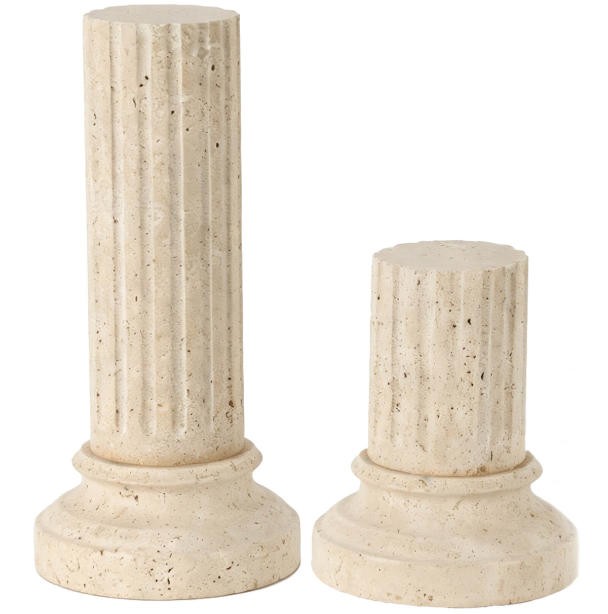 Keiichi Accessories Marcello Decorative Object in Travertine - Large House of Isabella UK