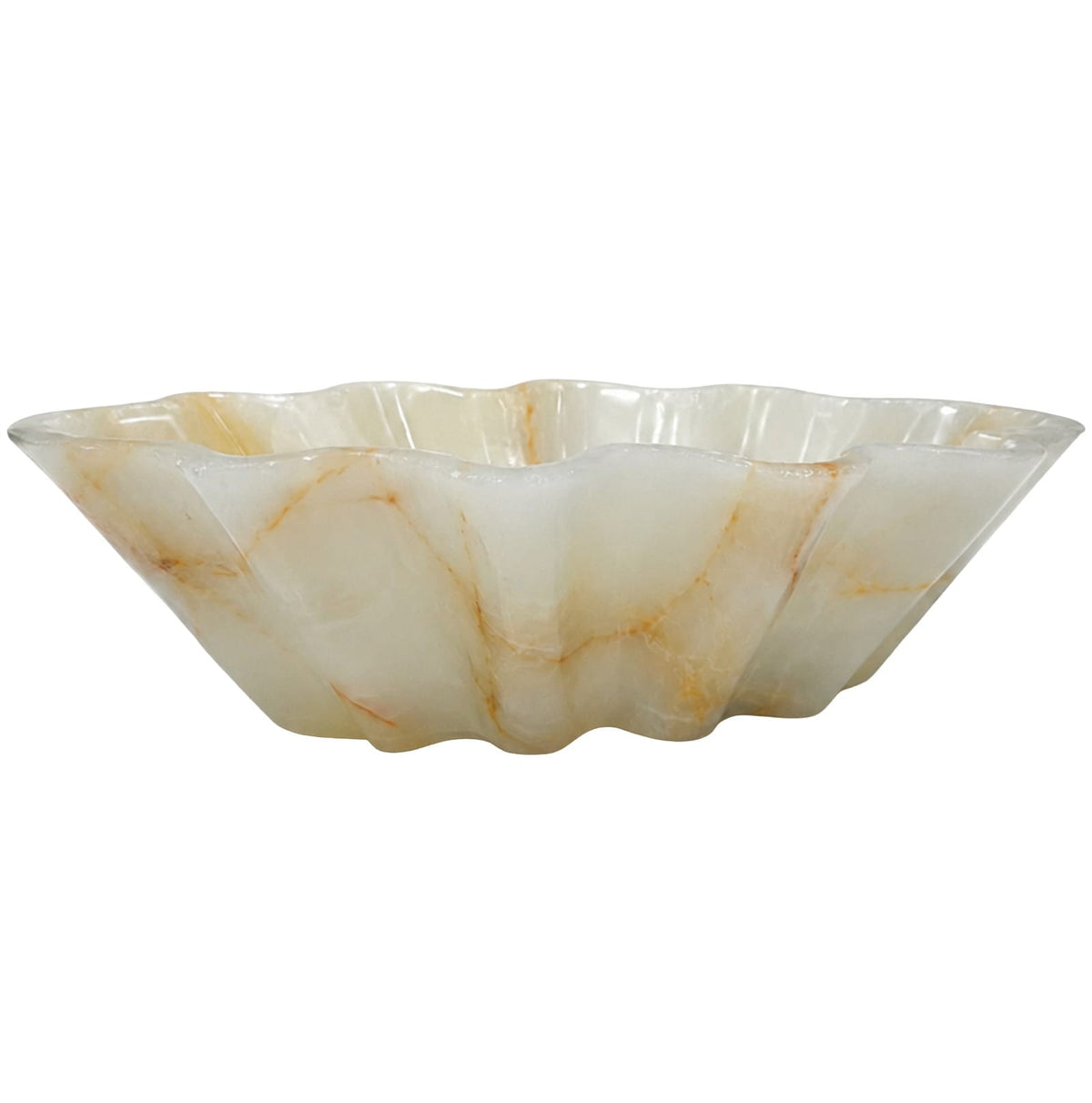 Keiichi Accessories Maris Decorative Bowl in White Jade Marble House of Isabella UK