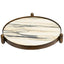 Keiichi Accessories Metal Framed Round Tray in Landscape Marble House of Isabella UK