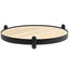 Keiichi Accessories Metal Framed Round Tray in Travertine House of Isabella UK
