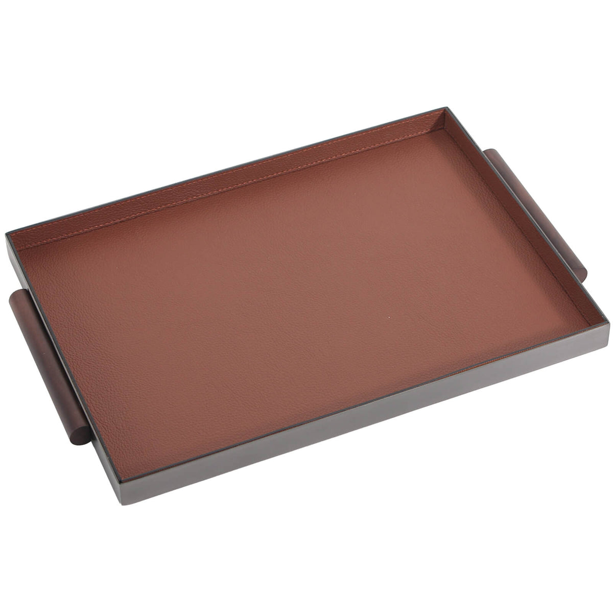 Keiichi Accessories Rectangular Leather Tray With Handle House of Isabella UK