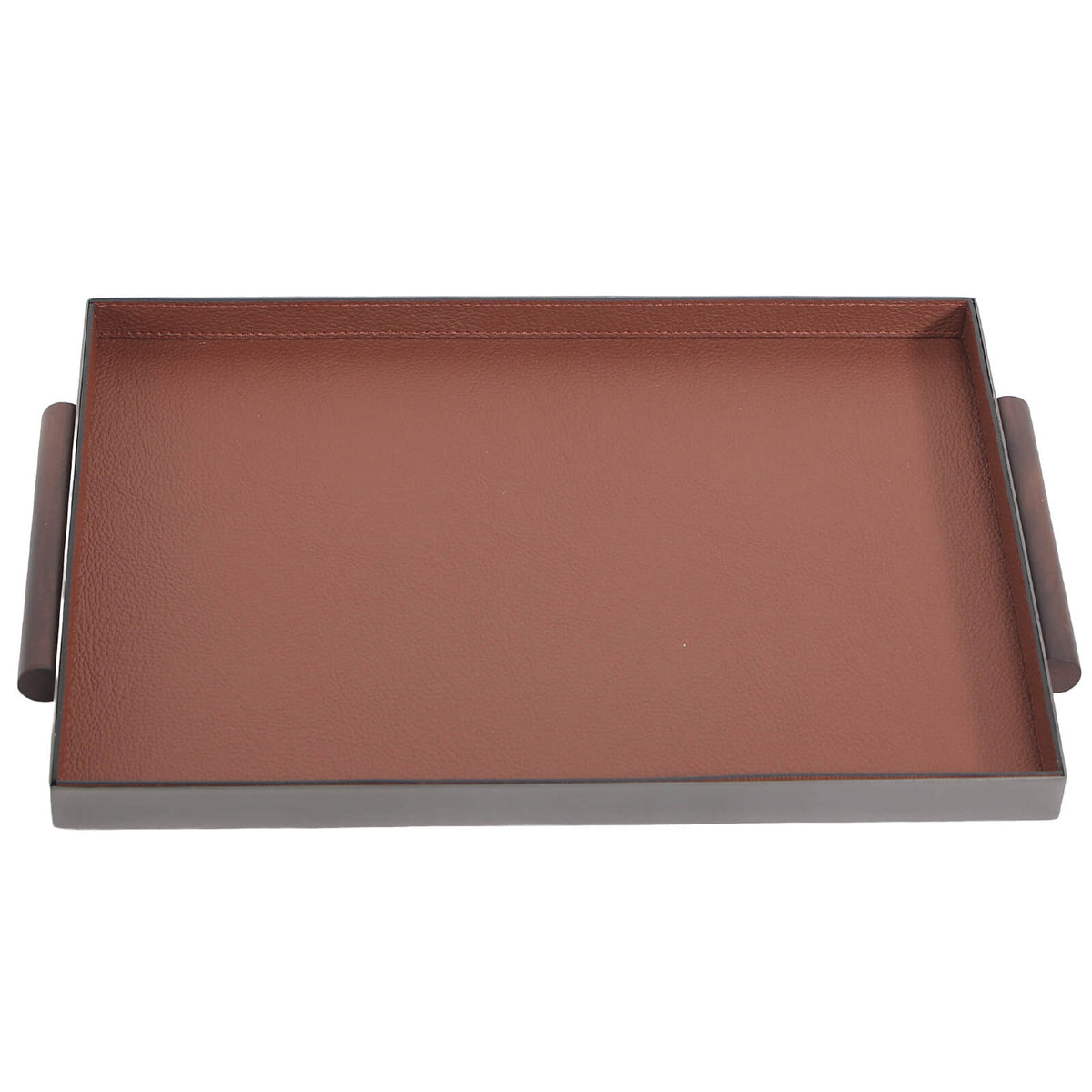 Keiichi Accessories Rectangular Leather Tray With Handle House of Isabella UK