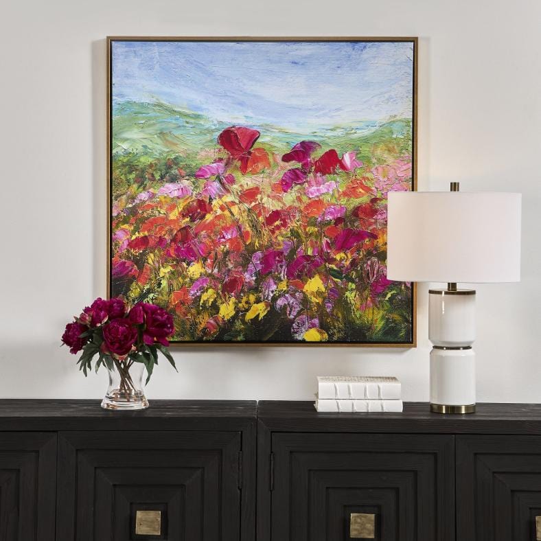 Keiichi Accessories Red Poppy Framed Canvas House of Isabella UK