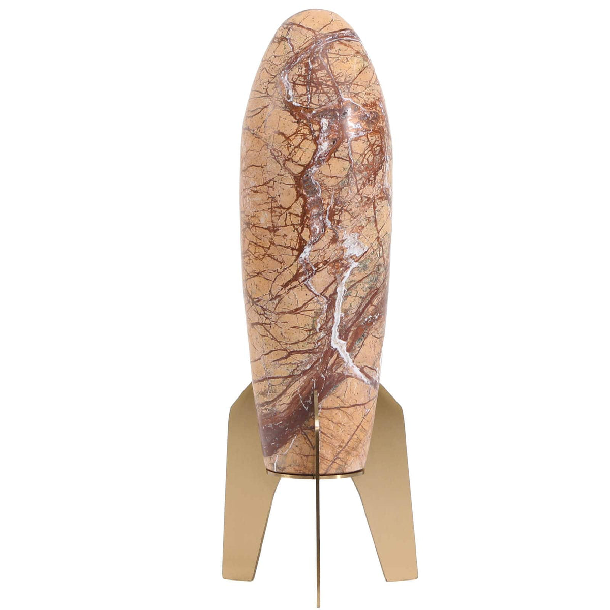 Keiichi Accessories Rocket Sculpture in Brown Marble - Large House of Isabella UK