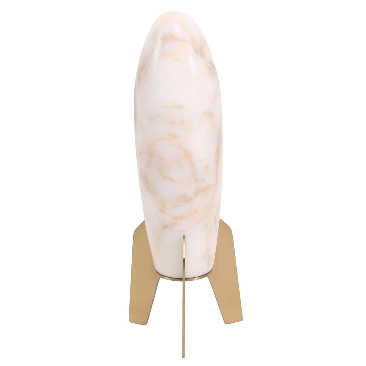 Keiichi Accessories Rocket Sculpture in White Marble - Small House of Isabella UK