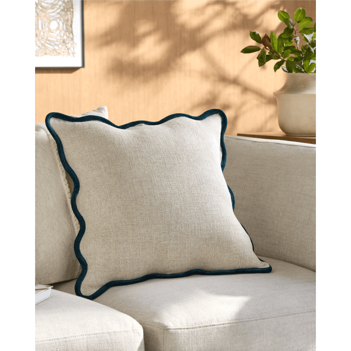 Keiichi Decor Caliza Woven Cushion in Peacock - 51 x 51 cm House of Isabella UK