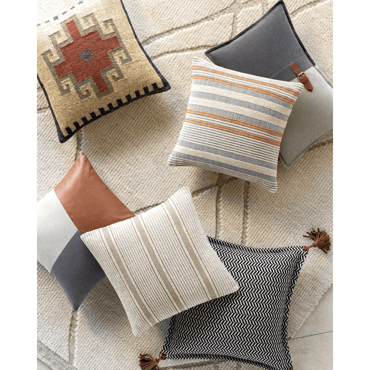 Keiichi Decor Gada Hand Woven Cushion - 51 x 51 cm House of Isabella UK