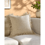 Keiichi Decor Marisol Hand Woven Cushion in Natural - 51 x 51 cm House of Isabella UK
