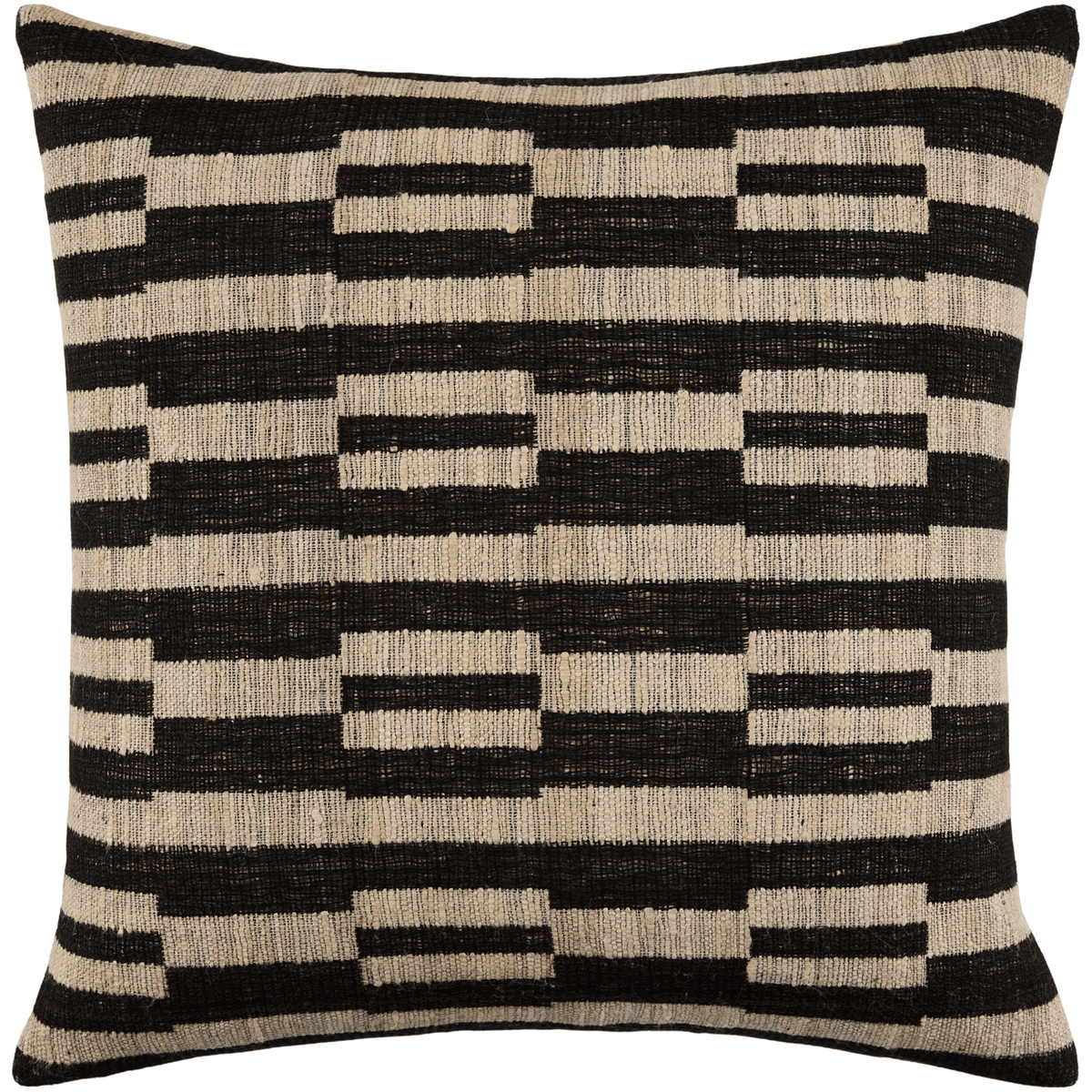 Keiichi Decor Marzano Hand Woven Cushion in Black - 51 x 51 cm House of Isabella UK