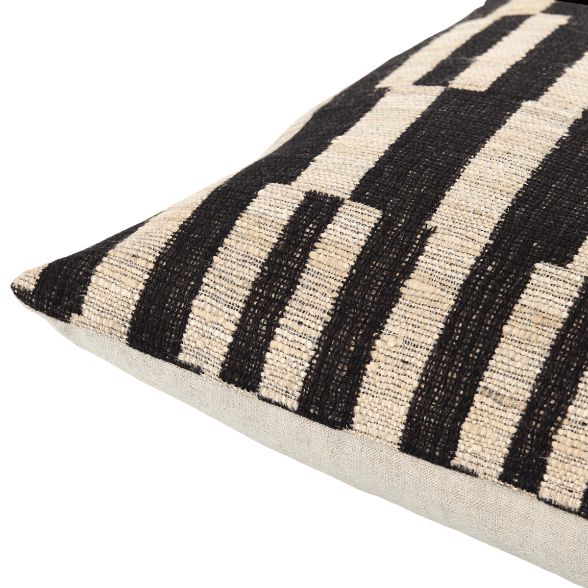 Keiichi Decor Marzano Hand Woven Cushion in Black - 51 x 51 cm House of Isabella UK