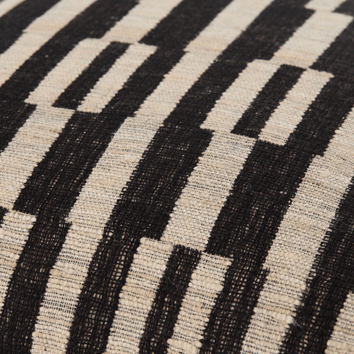 Keiichi Decor Marzano Hand Woven Cushion in Black - 51 x 51 cm House of Isabella UK