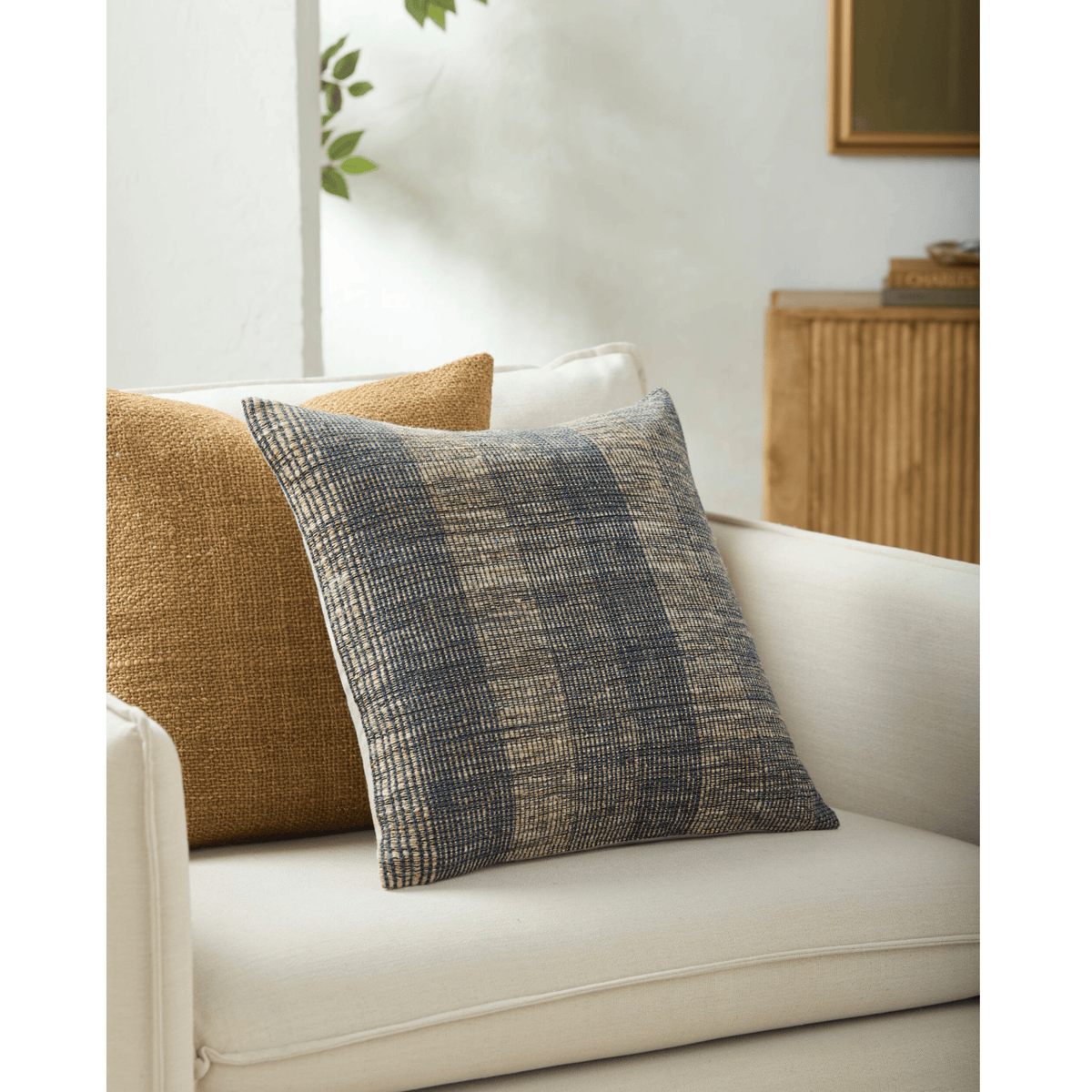 Keiichi Decor Marzano Hand Woven Cushion in Blue - 51 x 51 cm House of Isabella UK