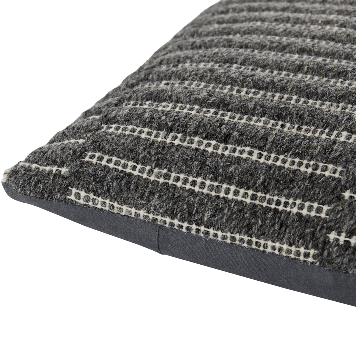 Keiichi Decor Monacizzo Hand Woven Cushion in Charcoal - 51 x 51 cm House of Isabella UK