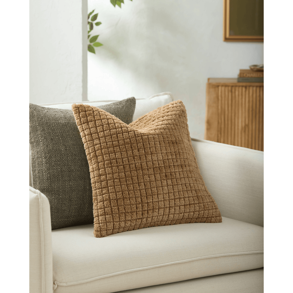 Keiichi Decor Novoli Hand Woven Cushion in Mustard - 51 x 51 cm House of Isabella UK