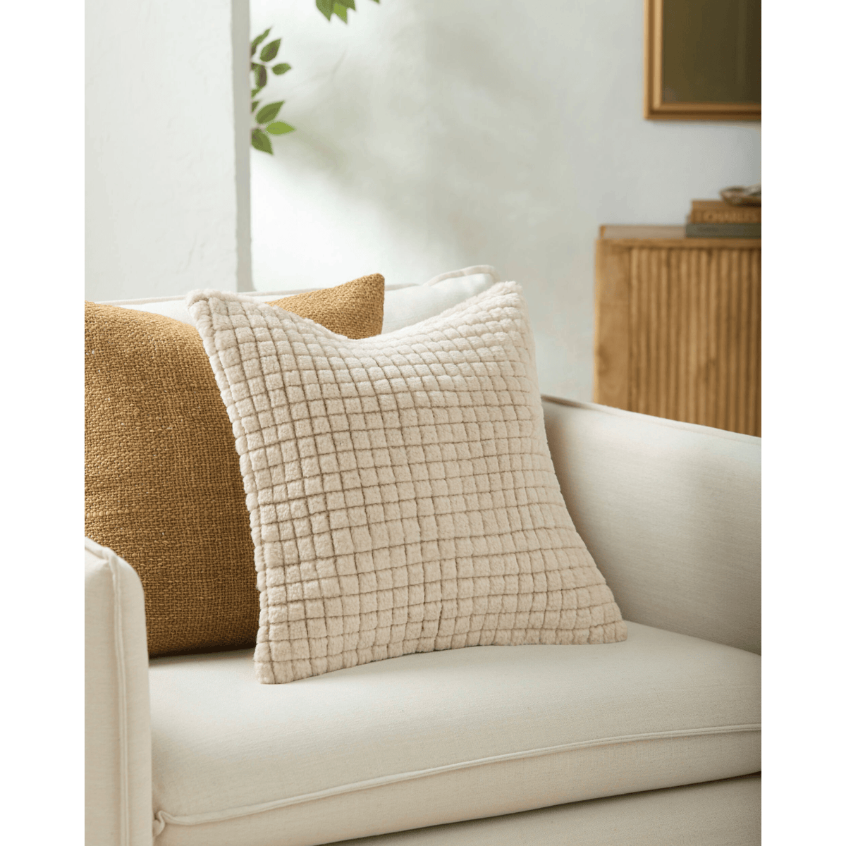 Keiichi Decor Novoli Hand Woven Cushion in Natural - 51 x 51 cm House of Isabella UK