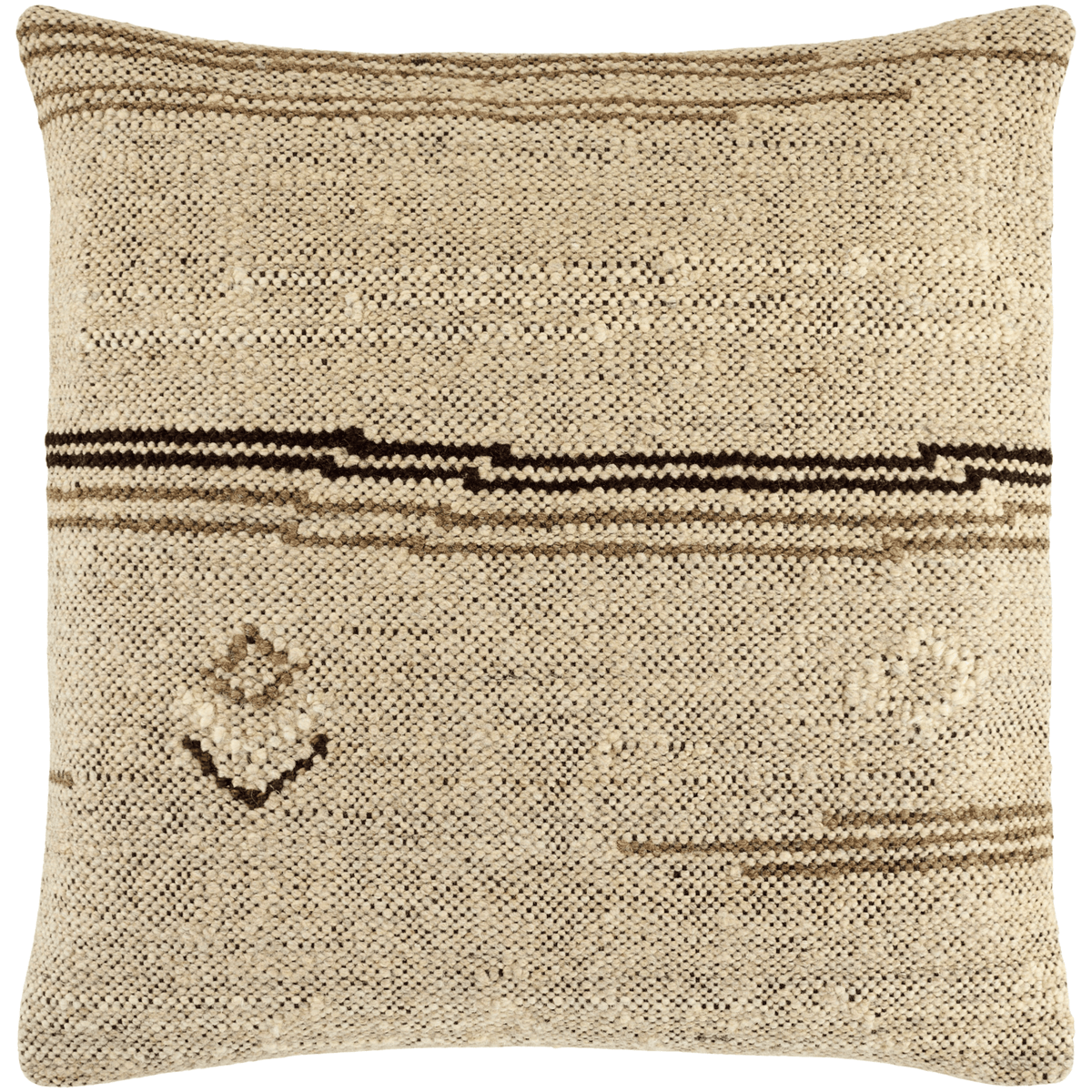 Keiichi Decor Solea Hand Woven Cushion in Light - 51 x 51 cm House of Isabella UK