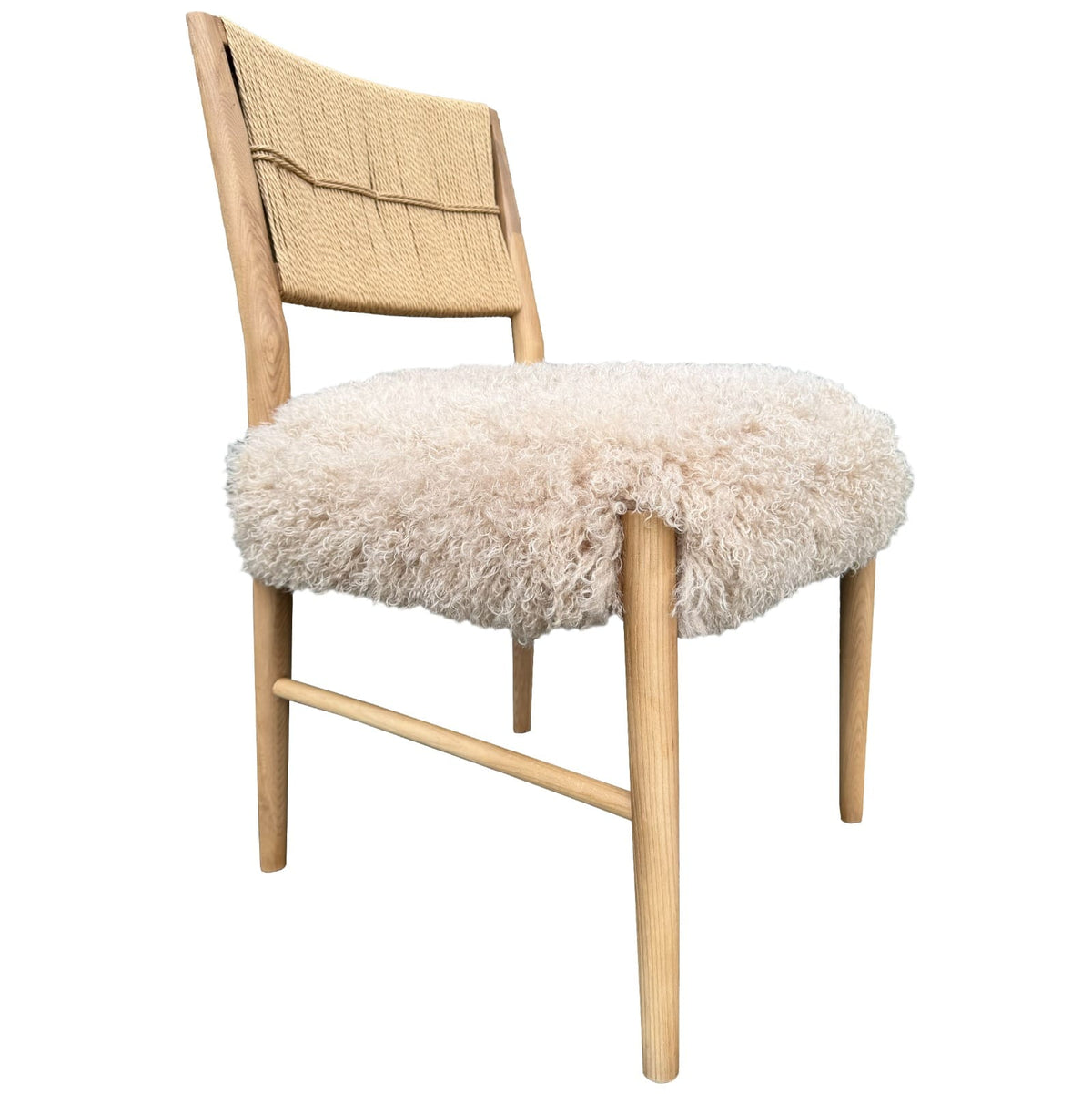 Keiichi Dining Bourton Dining Chair in Mongolian Fur House of Isabella UK